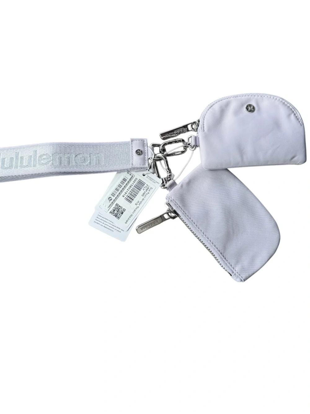 Lululemon NWT Lilac Ether Dual Pouch Wristlet Metallic Wordmark OS - Picture 6 of 9